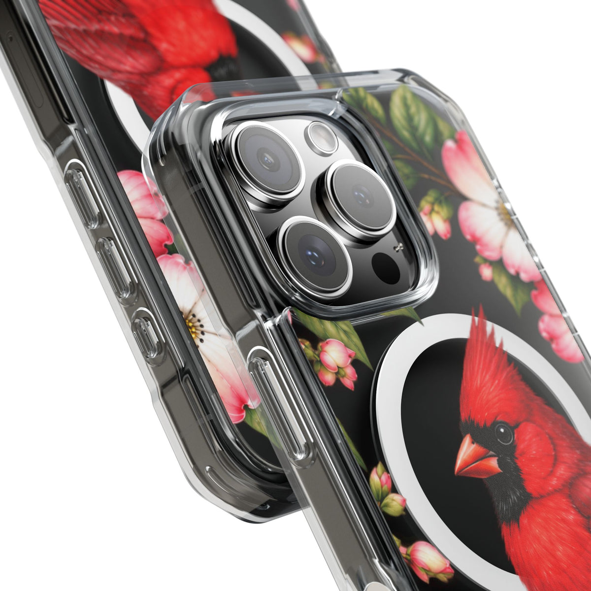 Clear Magnetic Phone Case — Cardinal Scene