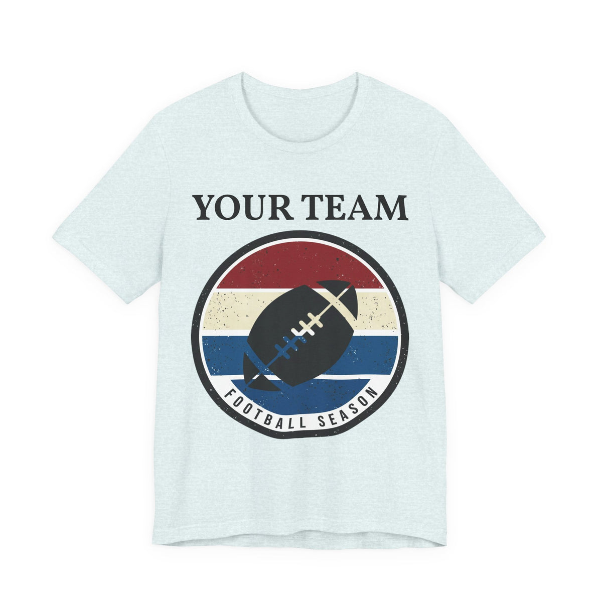 Retro Football Season Tee | Vintage Stripes Grunge Football Shirt