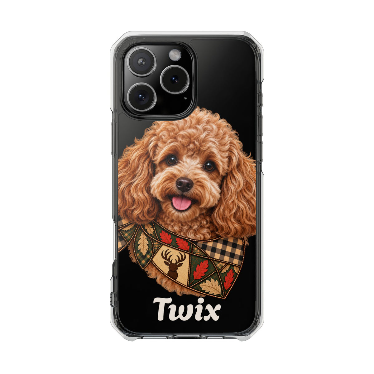 Clear Magnetic Phone Case — Poodle/Your Pet Personalized