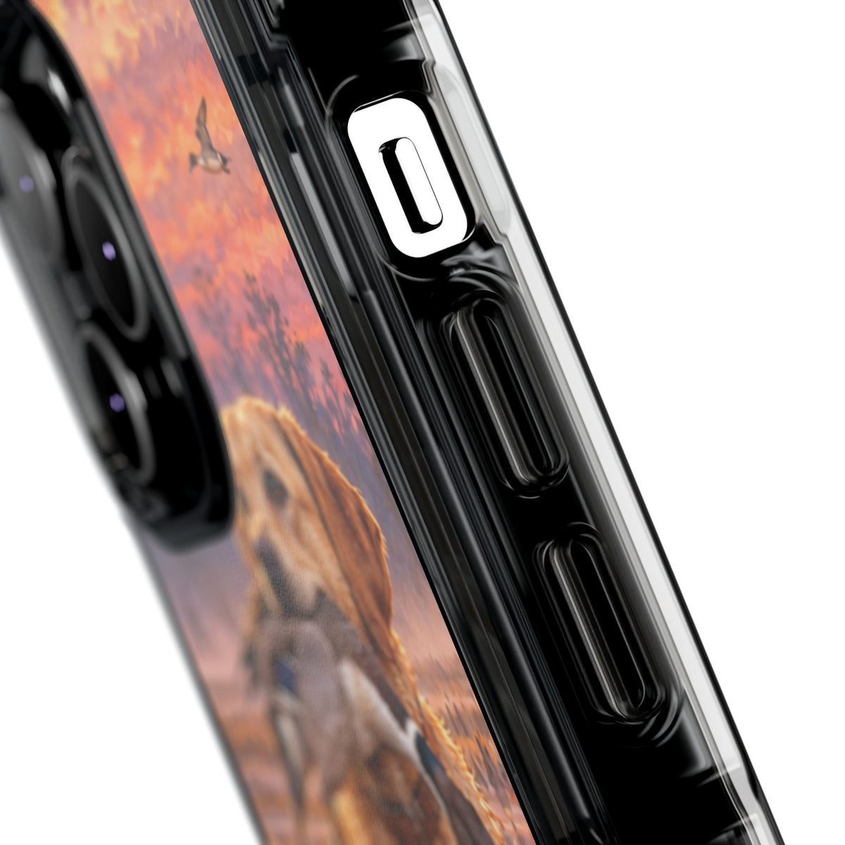 Clear Magnetic Phone Case — Lab with Duck swamp
