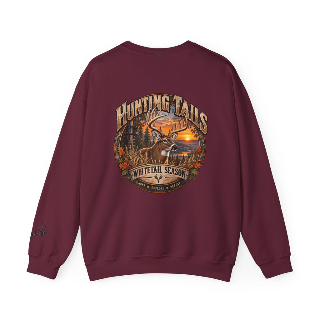 Safety Pink Whitetail Deer Hunting Sweatshirt – Buck Hunter Crewneck