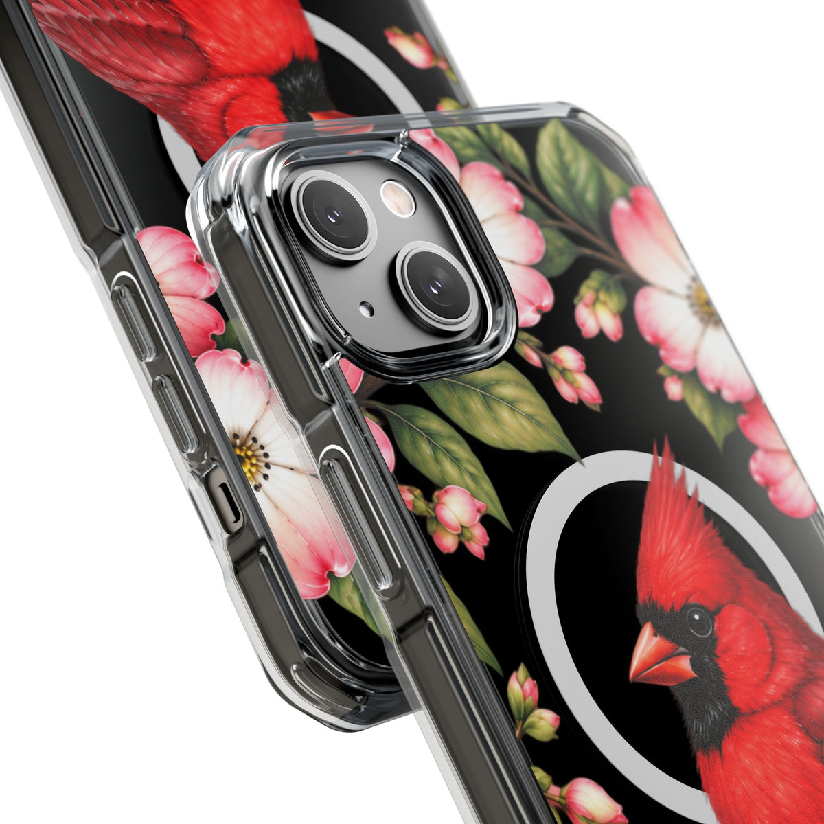 Clear Magnetic Phone Case — Cardinal Scene