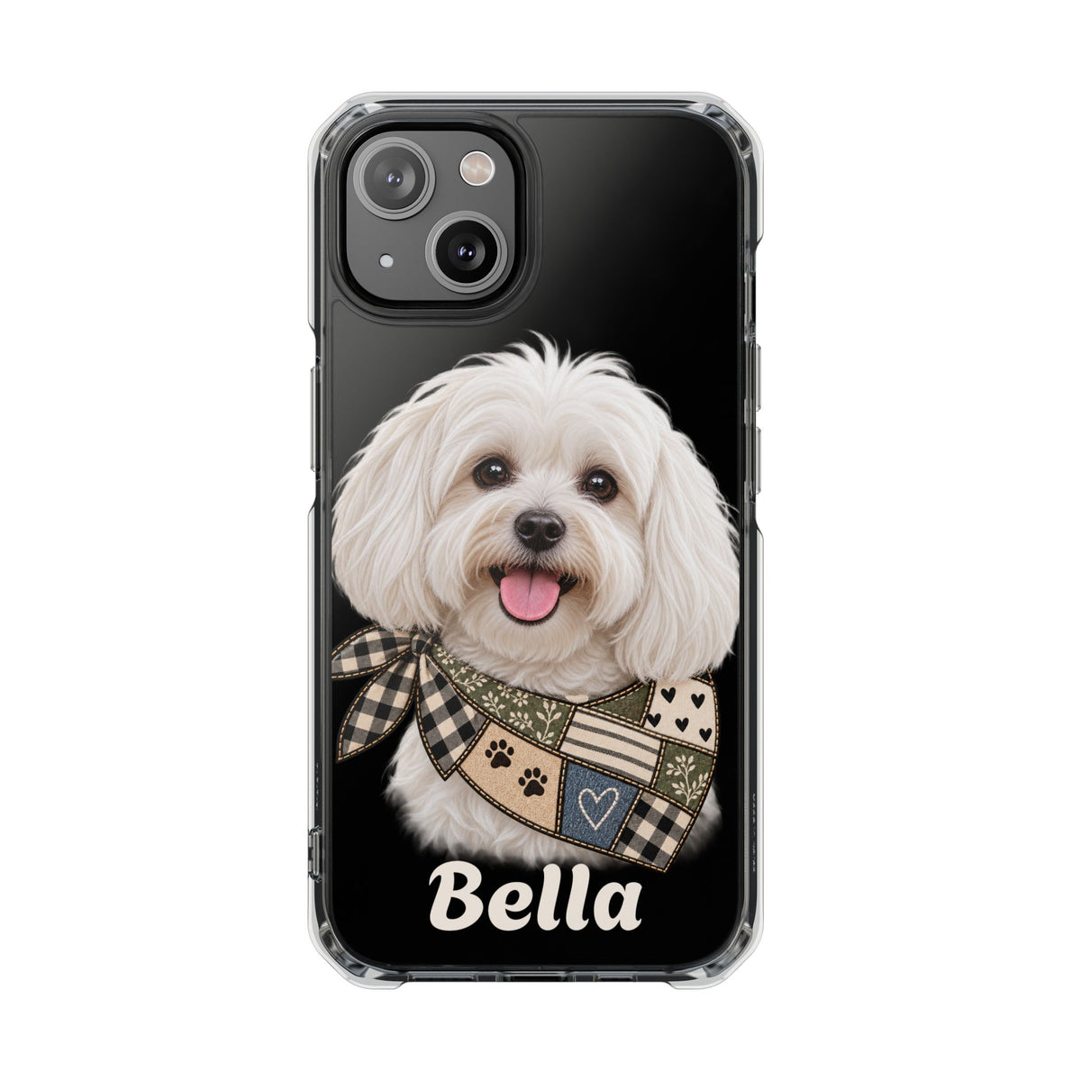 Clear Magnetic Phone Case — Maltese Personalized