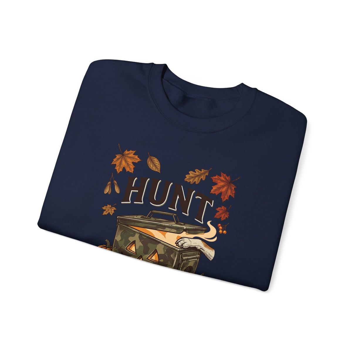Hunt or Haunt Sweatshirt | Spooky Hunting, Halloween Fall Leaves