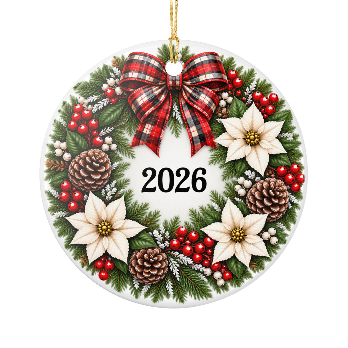 Personalized Red Truck Christmas Ornament, Vintage Pickup Holiday Wreath Ornament, Custom Name Family Gift, Christmas Keepsake 2026