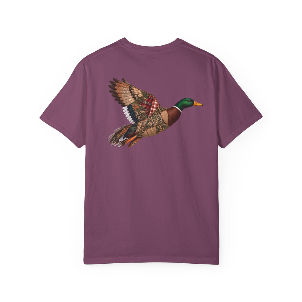 Faux Patchwork Mallard Duck Shirt, Duck Hunting Tee, Rustic Duck Hunter Gift