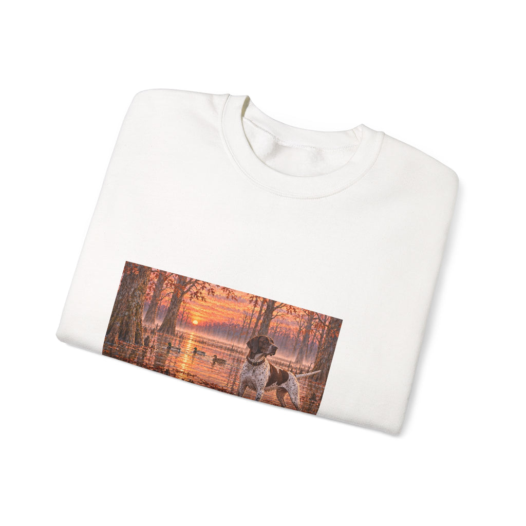 Sweatshirt — English Pointer Sunset Marsh Crewneck