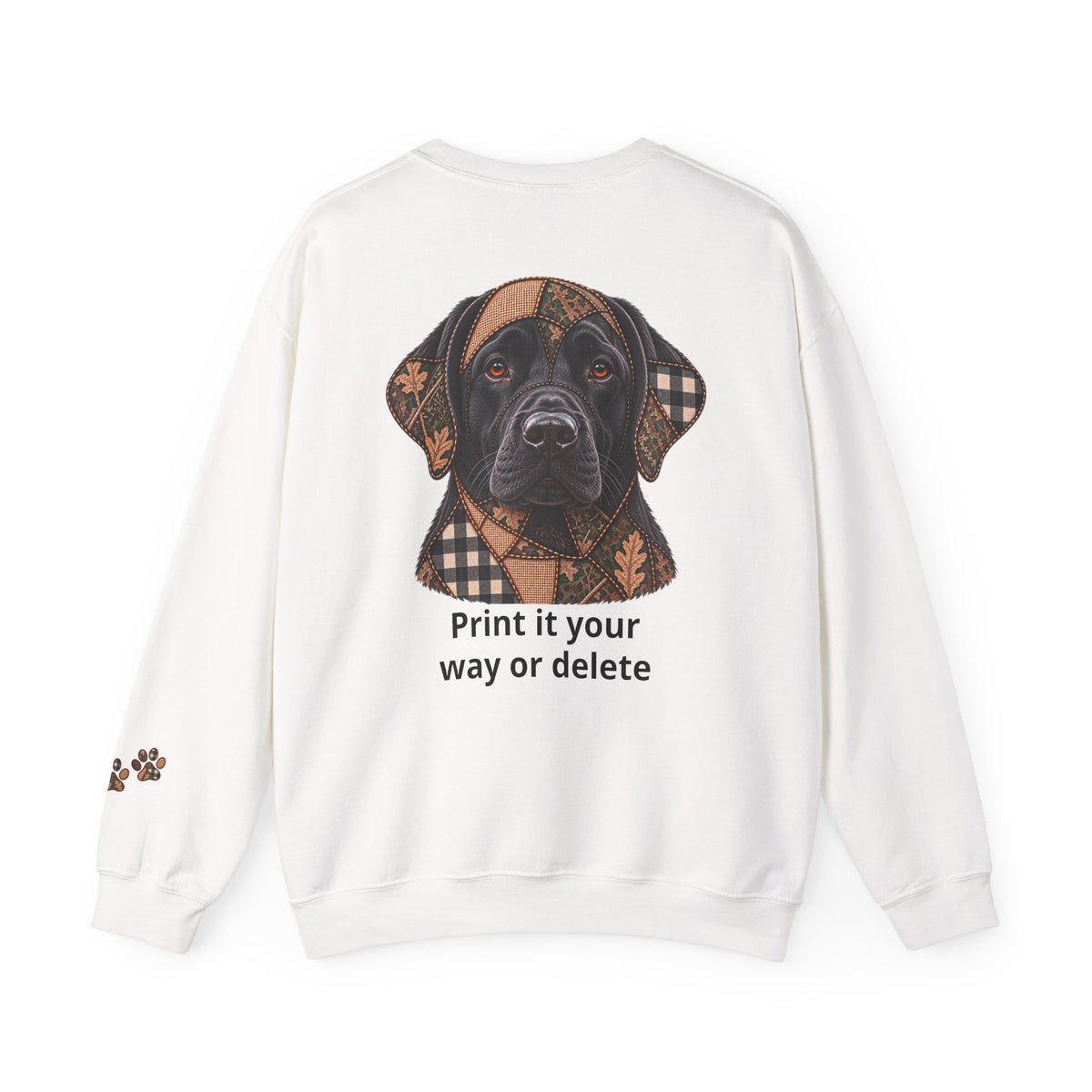 Faux Patchwork Black Lab Shirt, Labrador Hunting Long Sleeve, Arkansas Hunter Gift