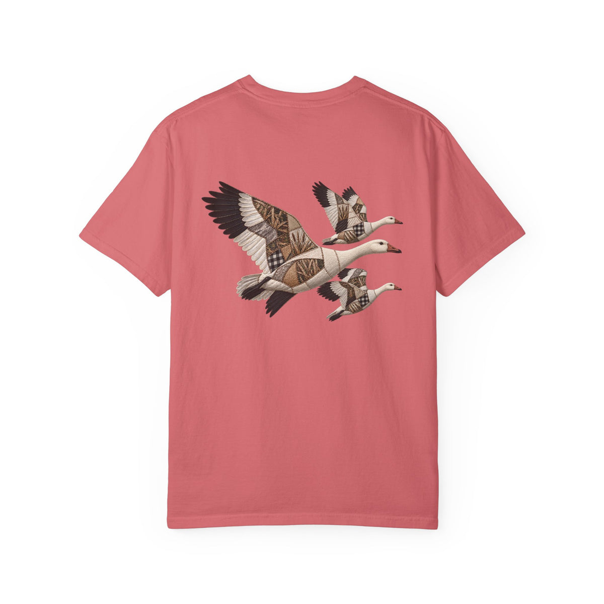 Faux Patchwork Snow Goose Shirt, Snow Geese Hunting T-Shirt, Arkansas Waterfowl Hunter Gift