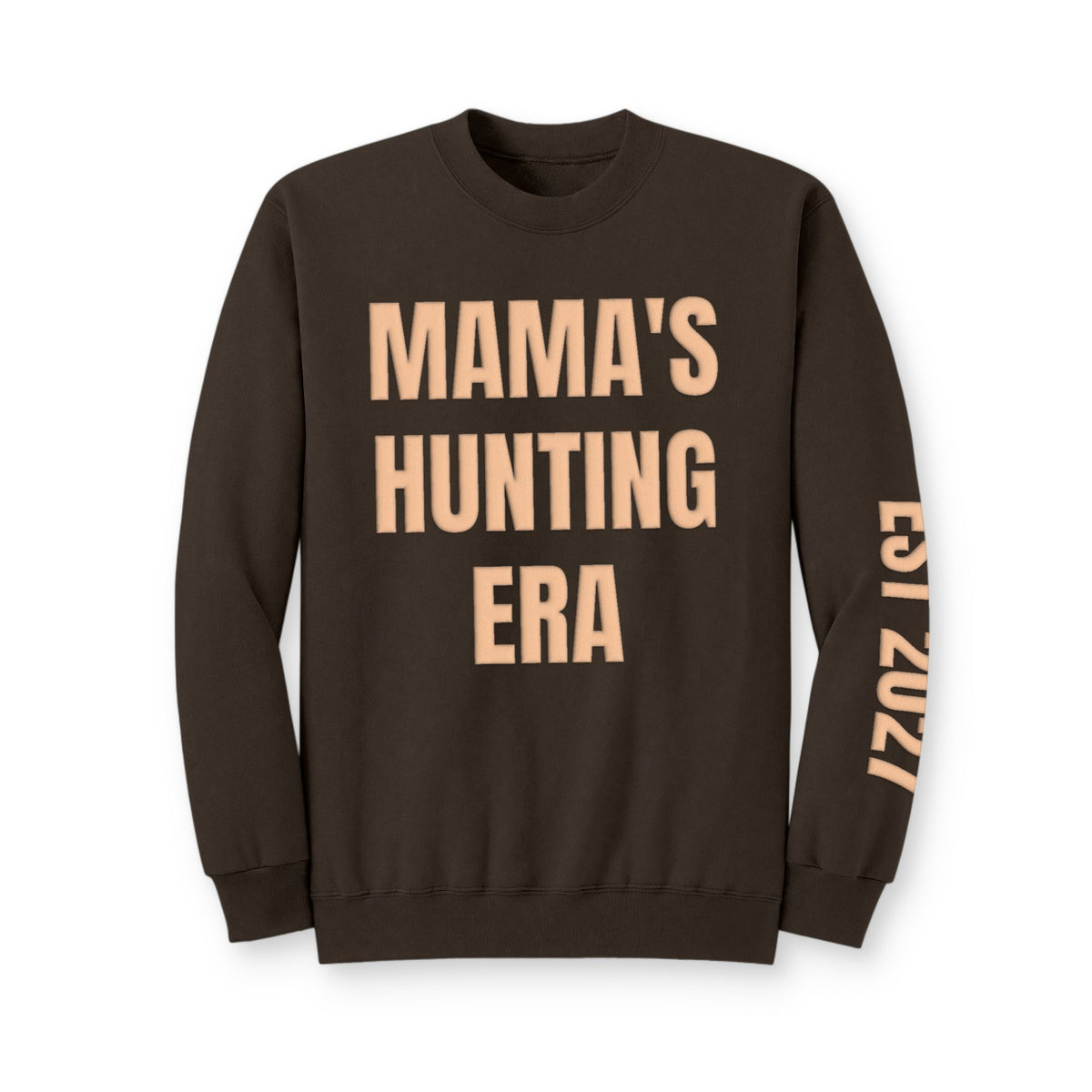 Personalized Hunting Mama Sweatshirt, Raising My Little Hunting Buddy Shirt, Hunter Orange Puff Sweatshirt, Custom Mom Hunting Gift
