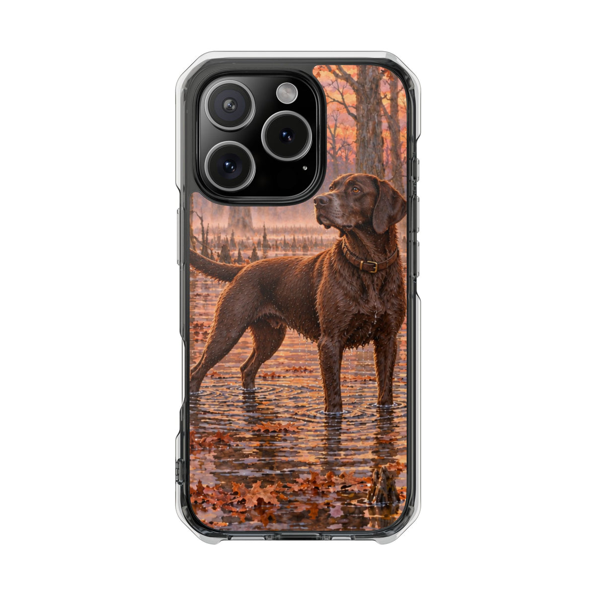 Clear Magnetic Phone Case — Swamp Chocolate Lab