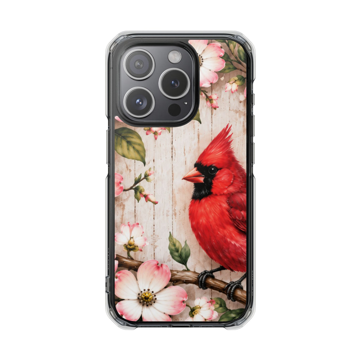 Clear Magnetic Phone Case Cardinal Scene