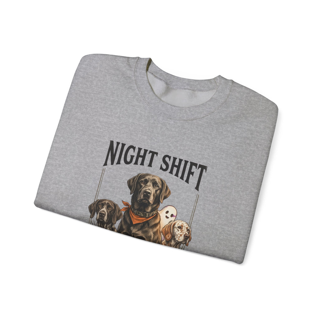 Night Shift Duck Dog Sweatshirt | Spooky Hunting, Halloween Retriever