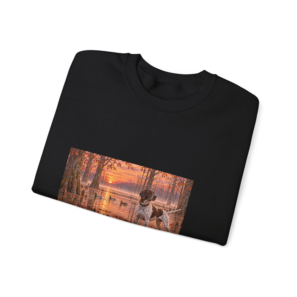 Sweatshirt — English Pointer Sunset Marsh Crewneck