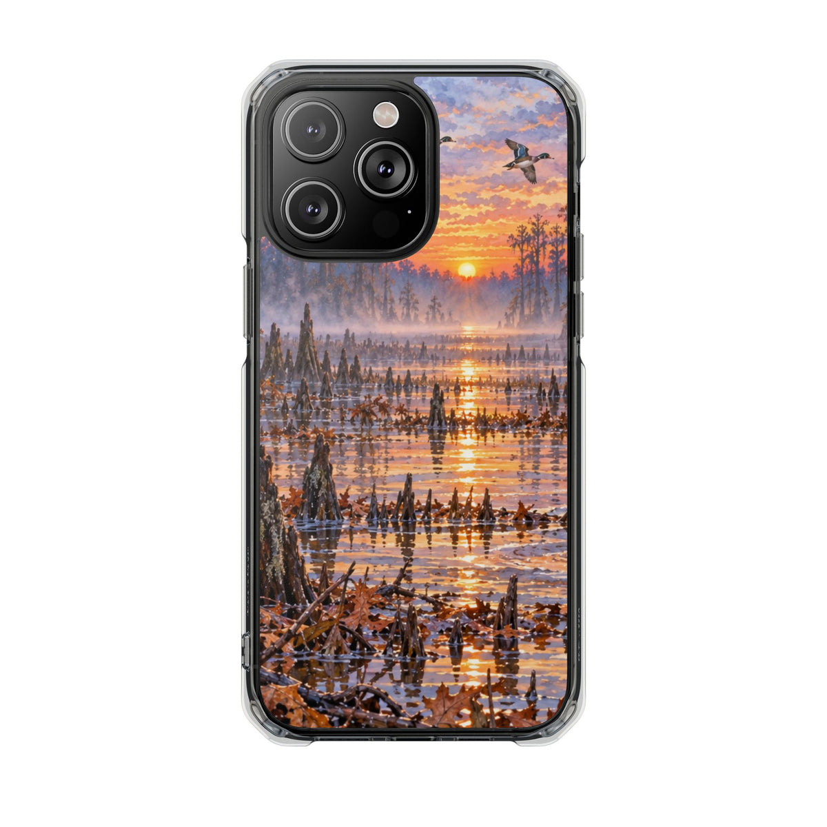 Clear Magnetic Phone Case — Duck swamp