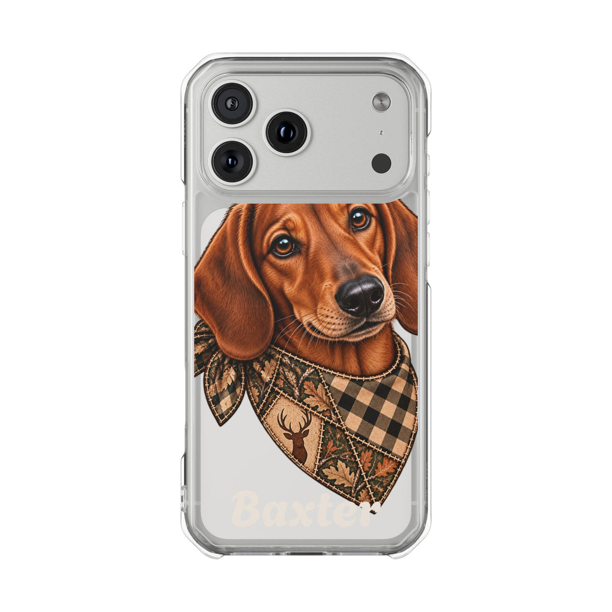 Clear Magnetic Phone Case — Dachshund Weenie Dog Personalized