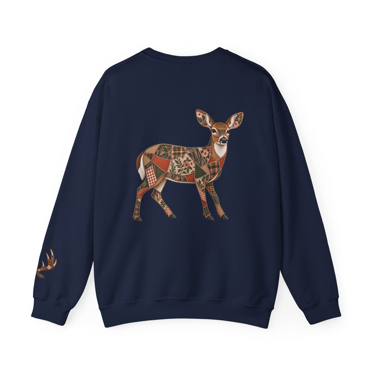 Copy of Faux Patchwork Doe Deer Shirt, Hunting Tee, Rustic Deer Hunter Gift