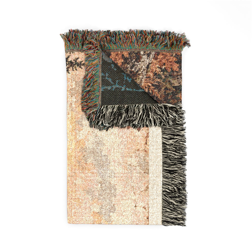 Scenic Deer Woven Blanket – Personalized Rustic Nature Throw