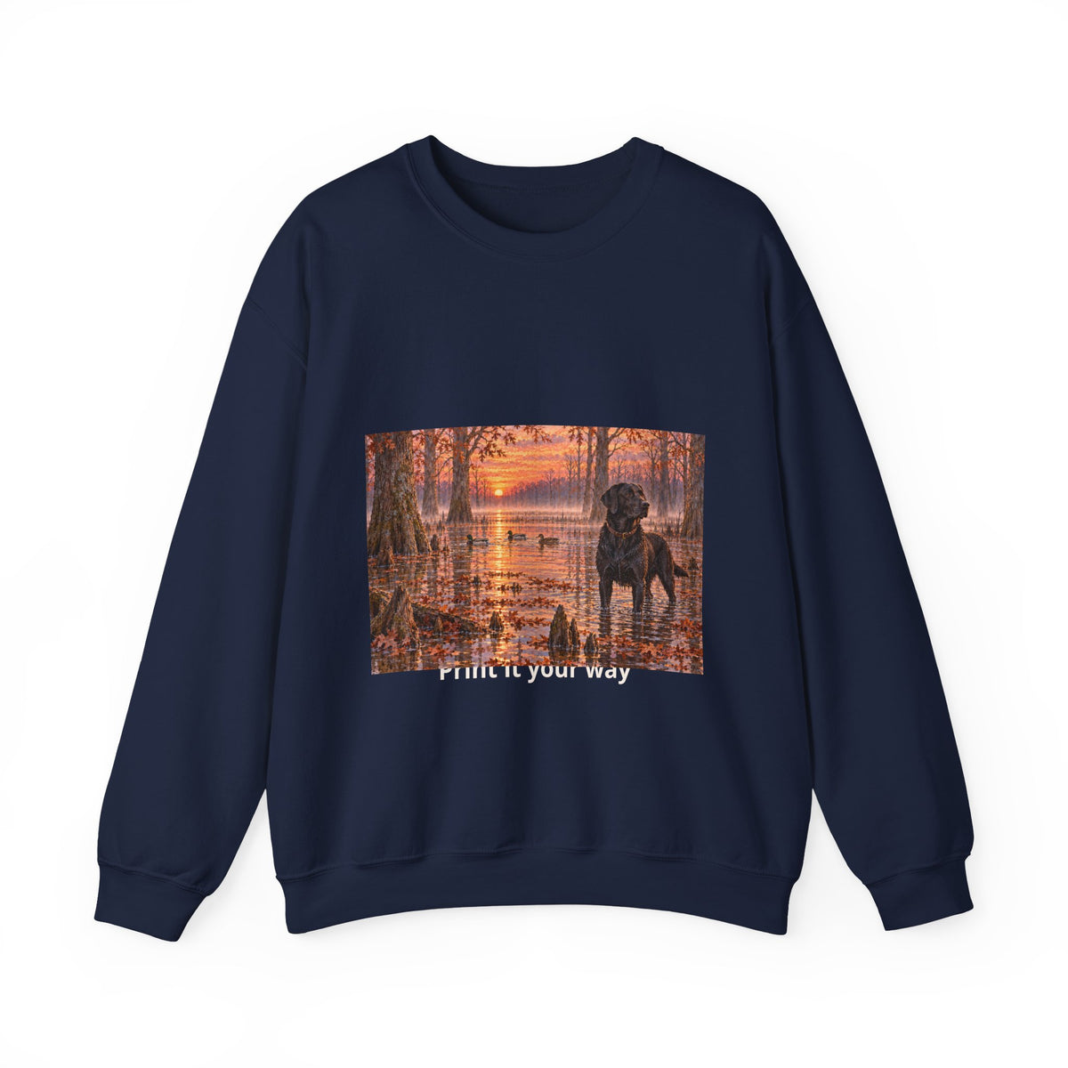 Dog Lake Sunset Crewneck Sweatshirt