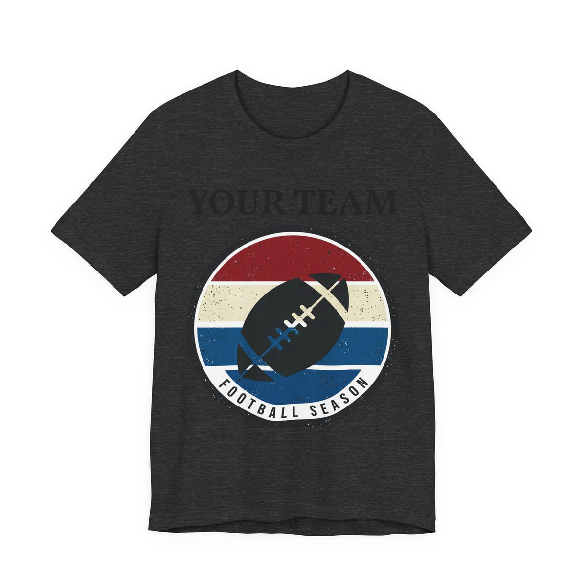 Retro Football Season Tee | Vintage Stripes Grunge Football Shirt