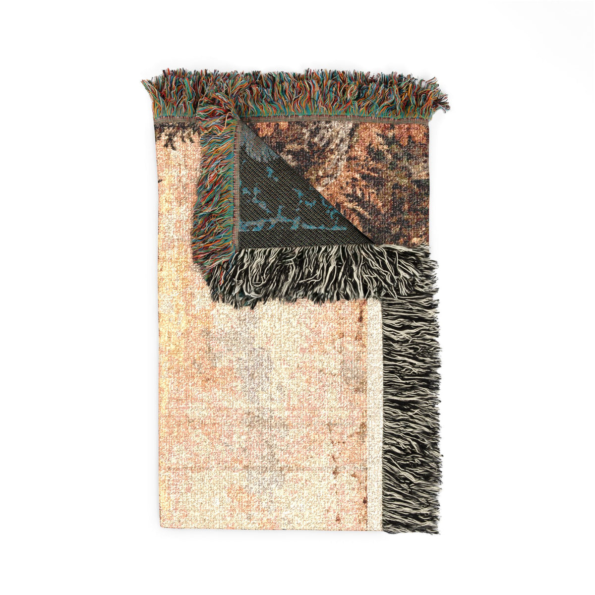 Thanksgiving Turkey Woven Blanket — Scenic Autumn Harvest Throw with Personalized Name Option