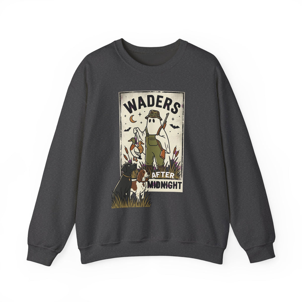 Waders Midnight Duck Hunt Sweatshirt | Spooky Hunting, Retro Outdoors