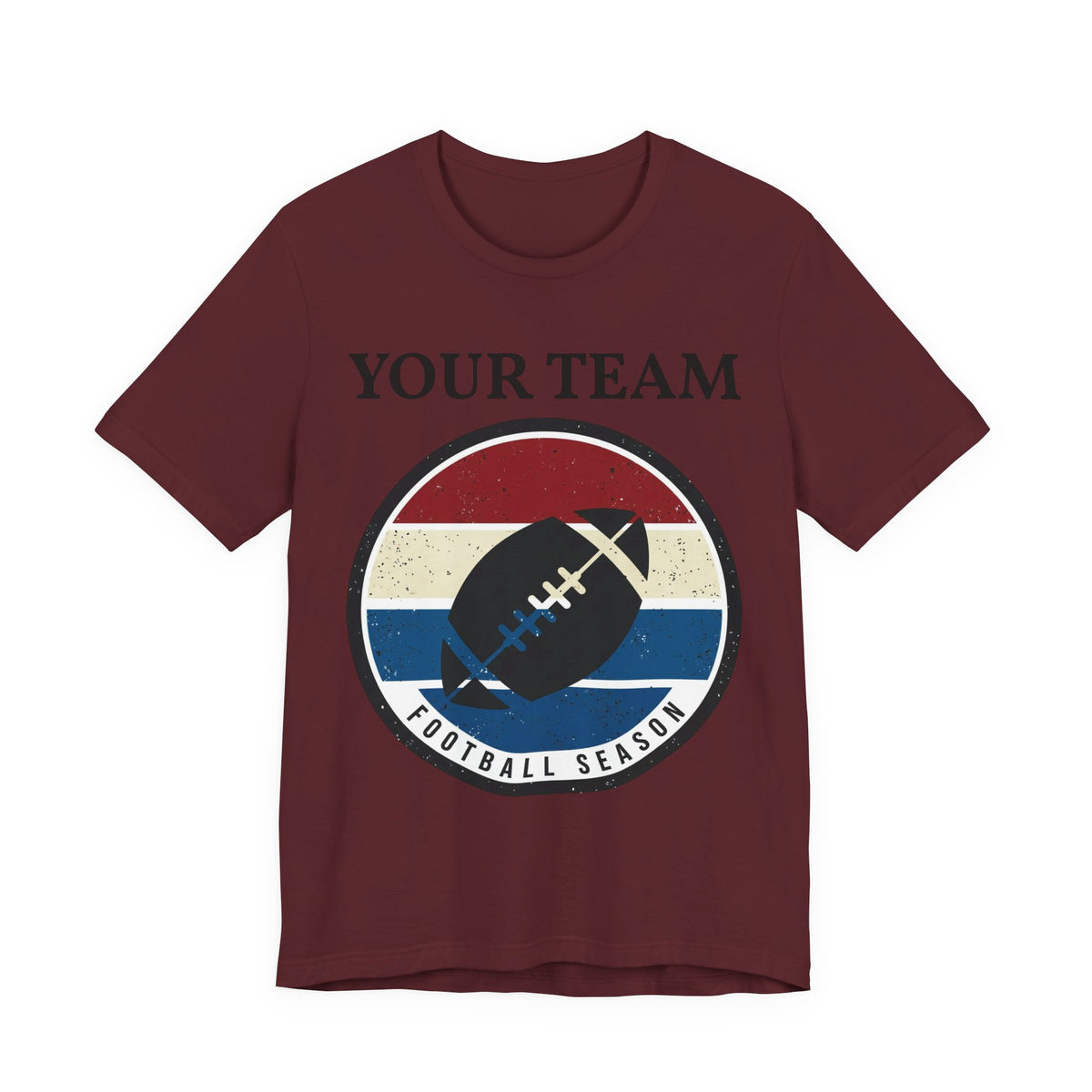 Retro Football Season Tee | Vintage Stripes Grunge Football Shirt