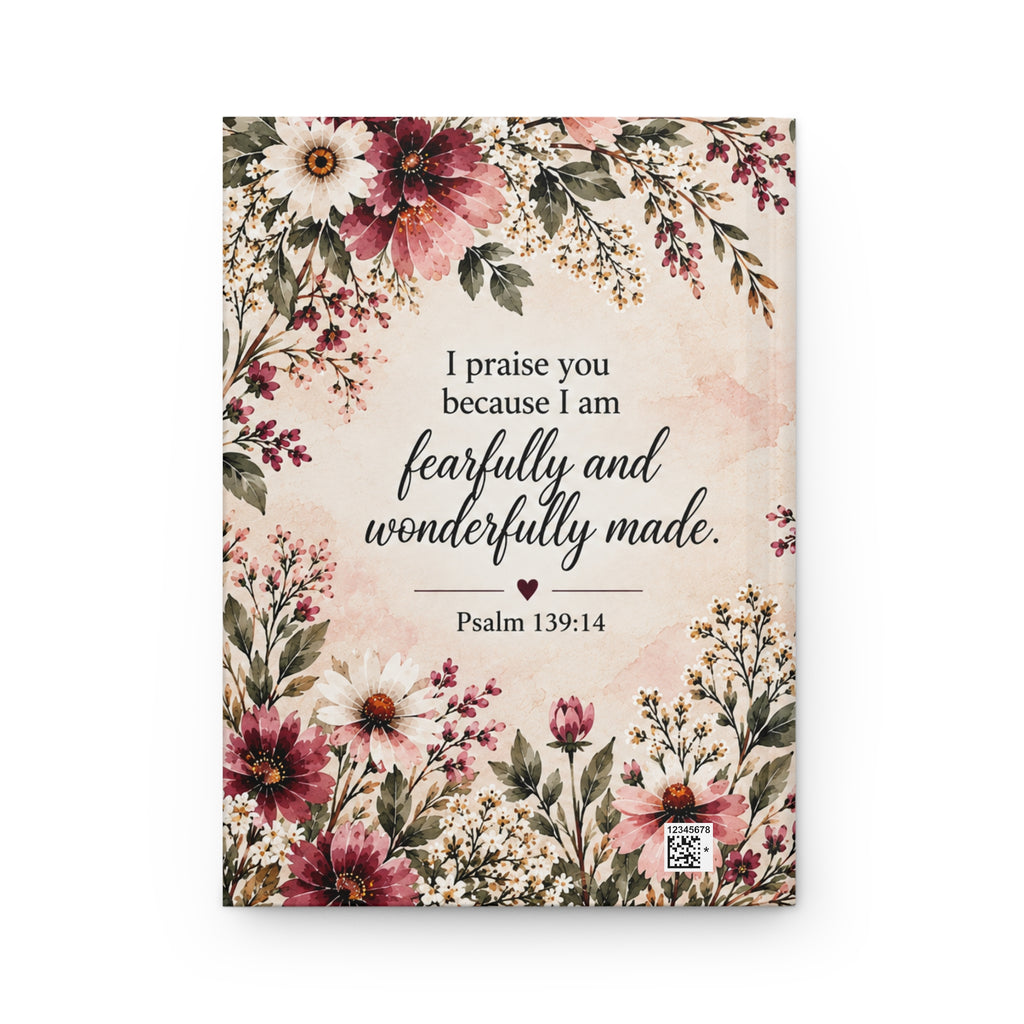 Personalized Christian Journal for Women, God Says I Am Prayer Journal, Custom Name Bible Journal, Psalm 139:14 Faith Gift for Her