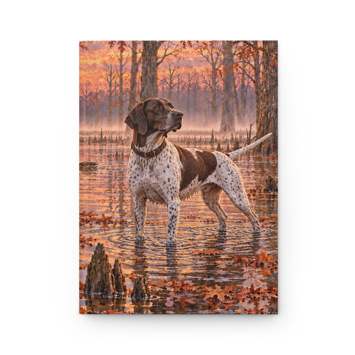 Autumn Marsh Pointer Journal — Lined Hardcover Notebook for Dog Lovers & Nature Sketching