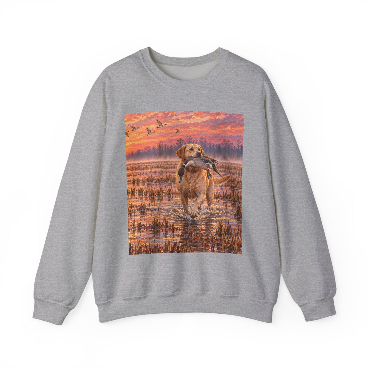 Golden Retriever Sunset Crewneck Sweatshirt