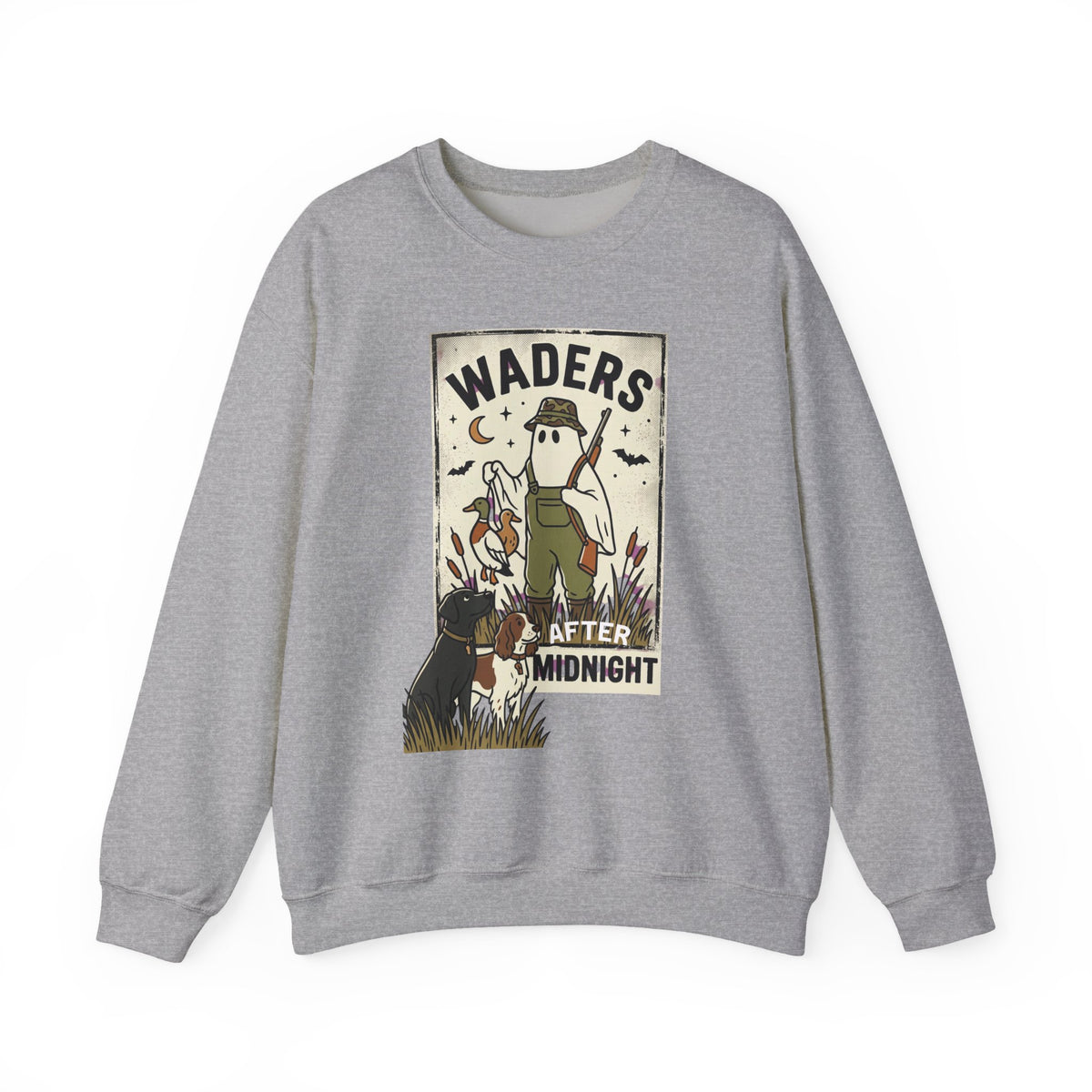 Waders Midnight Duck Hunt Sweatshirt | Spooky Hunting, Retro Outdoors