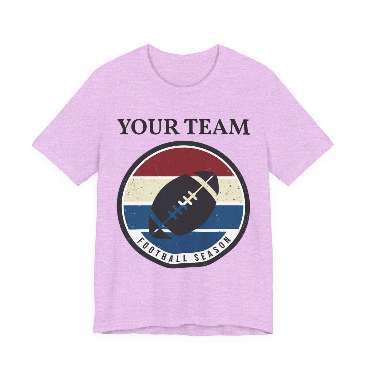 Retro Football Season Tee | Vintage Stripes Grunge Football Shirt