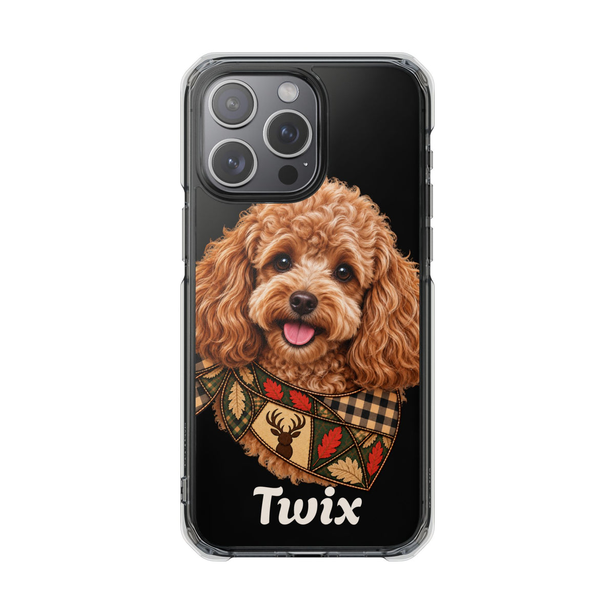 Clear Magnetic Phone Case — Poodle/Your Pet Personalized
