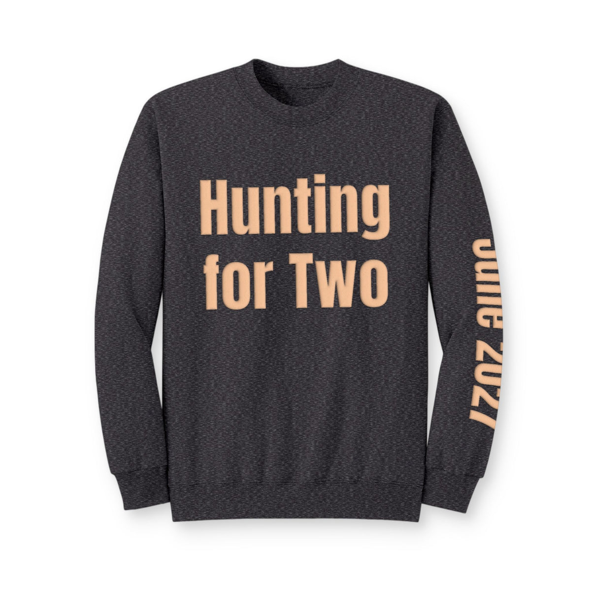Personalized Mom to Be Sweatshirt, Custom Due Date Pregnancy Announcement, Hunter Sweatshirt, Blue Puff Expecting Mom Gift