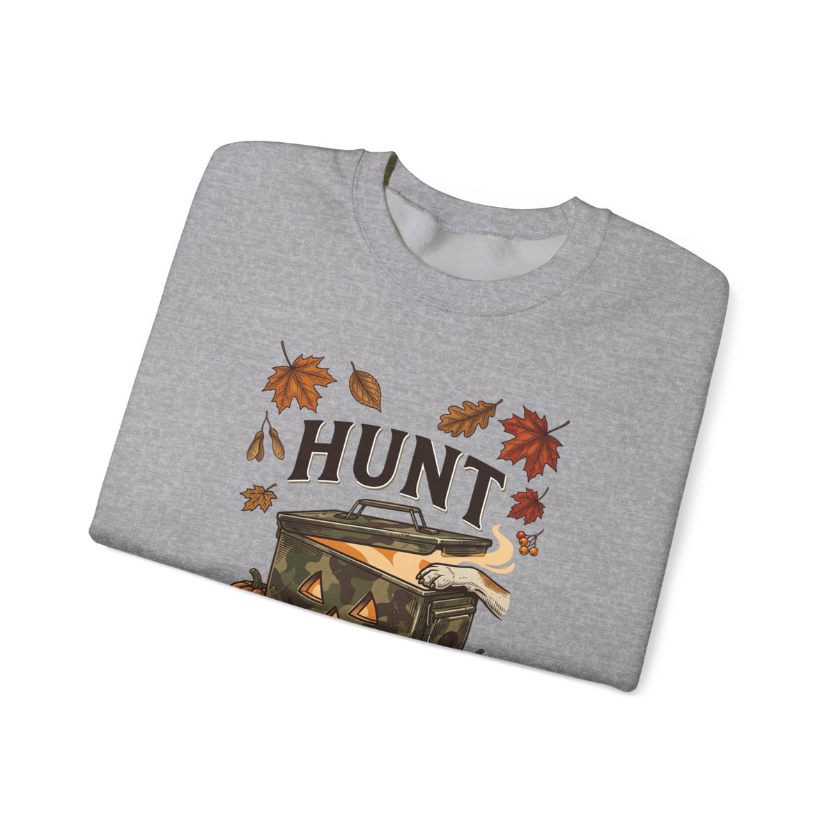 Hunt or Haunt Sweatshirt | Spooky Hunting, Halloween Fall Leaves