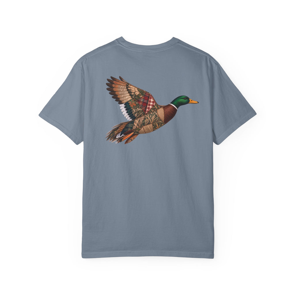 Faux Patchwork Mallard Duck Shirt, Duck Hunting Tee, Rustic Duck Hunter Gift