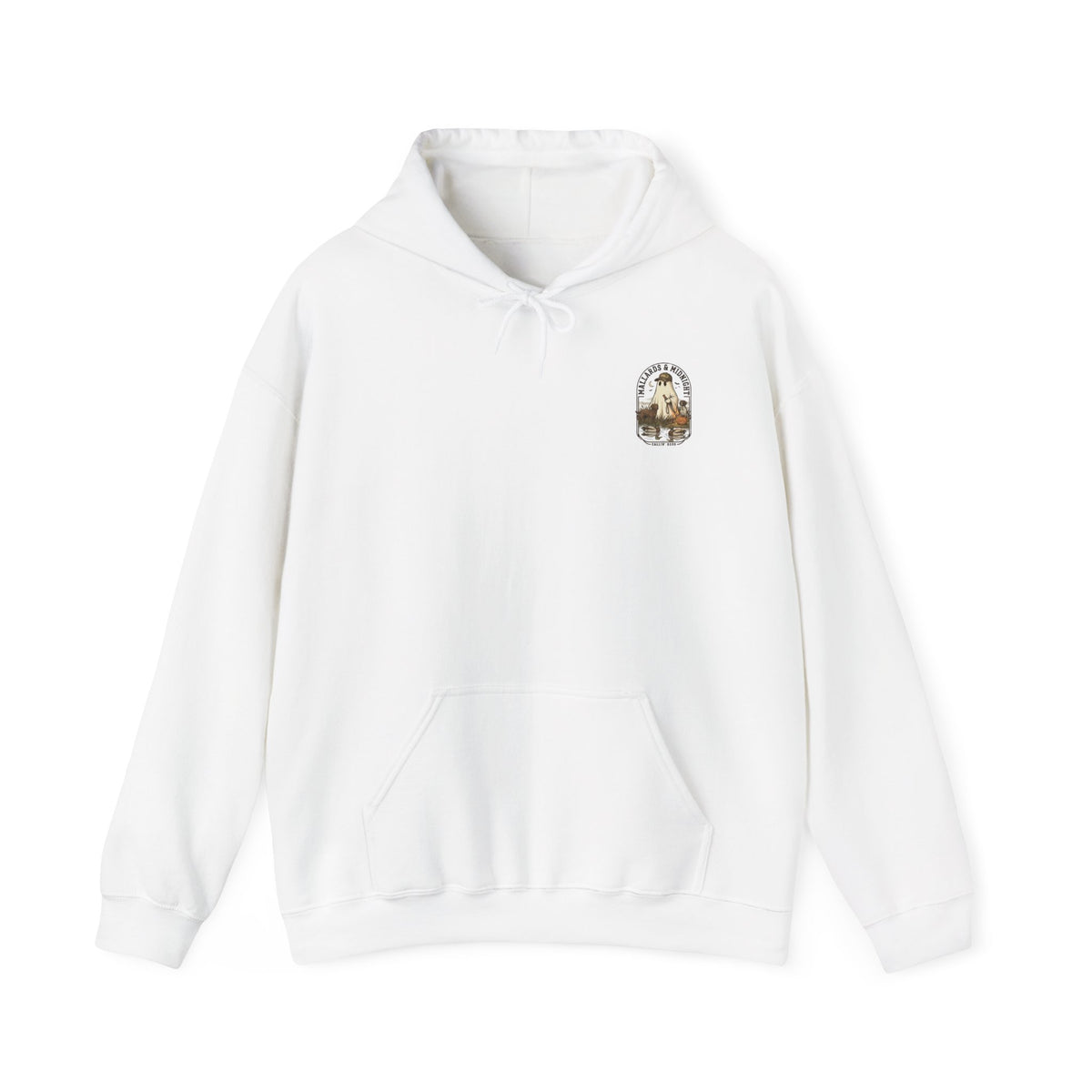Ghost Retriever Illustration Hoodie | Spooky Hunting, Vintage Campfire
