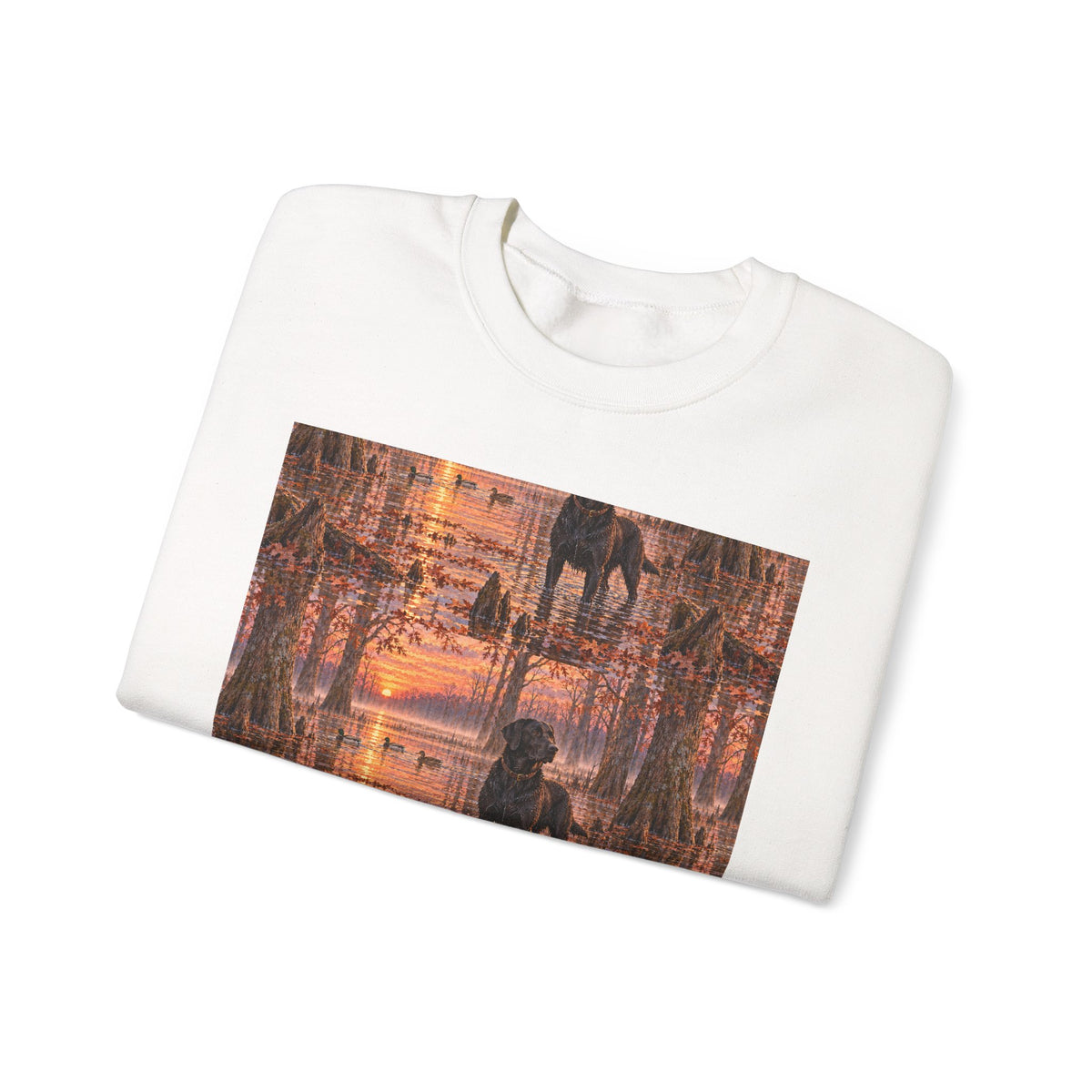 Kaleidoscope Cityscape Sweatshirt — Vintage Sunset Graphic Crewneck