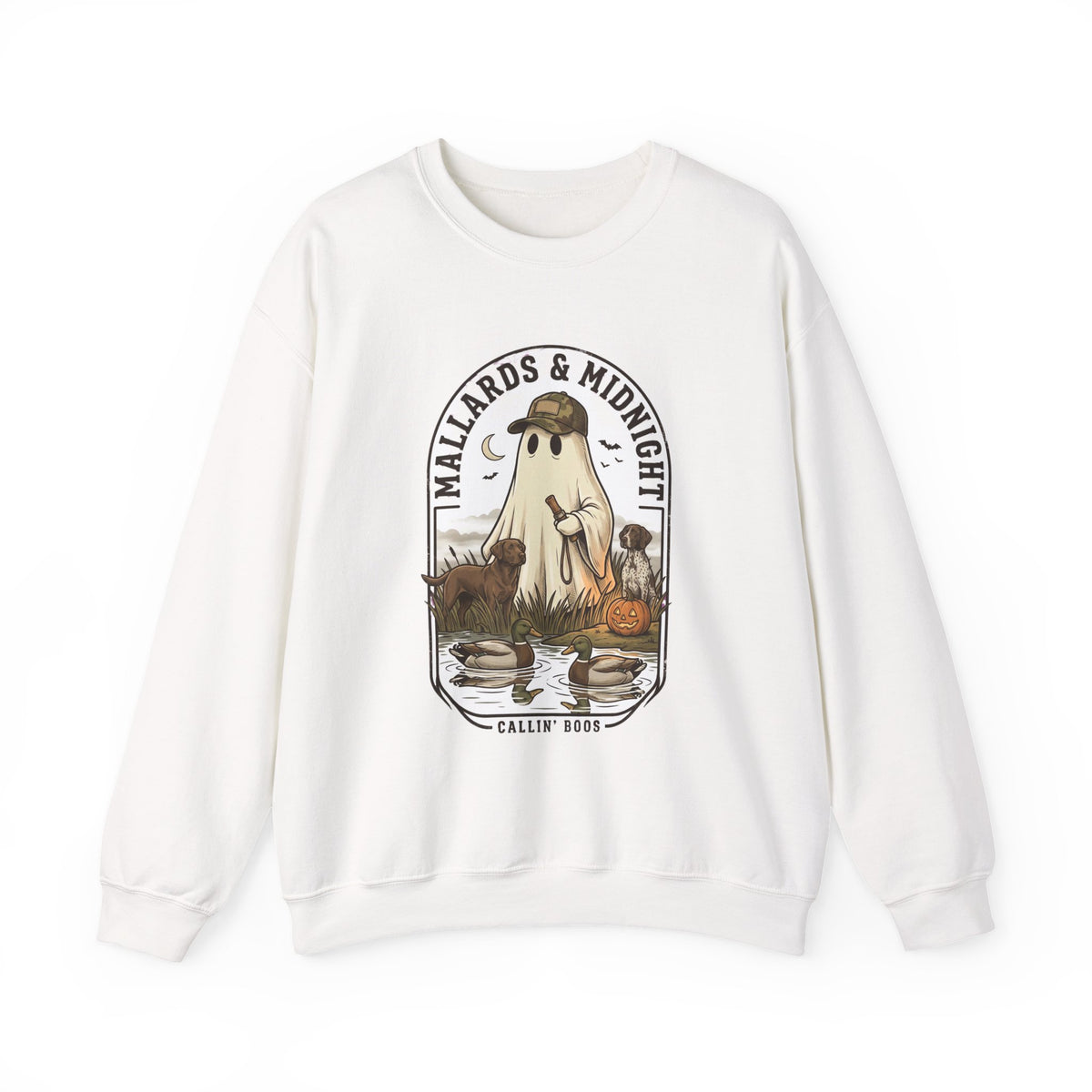 Mallards & Midnight ghost duck crewneck sweatshirt | spooky hunting, Halloween