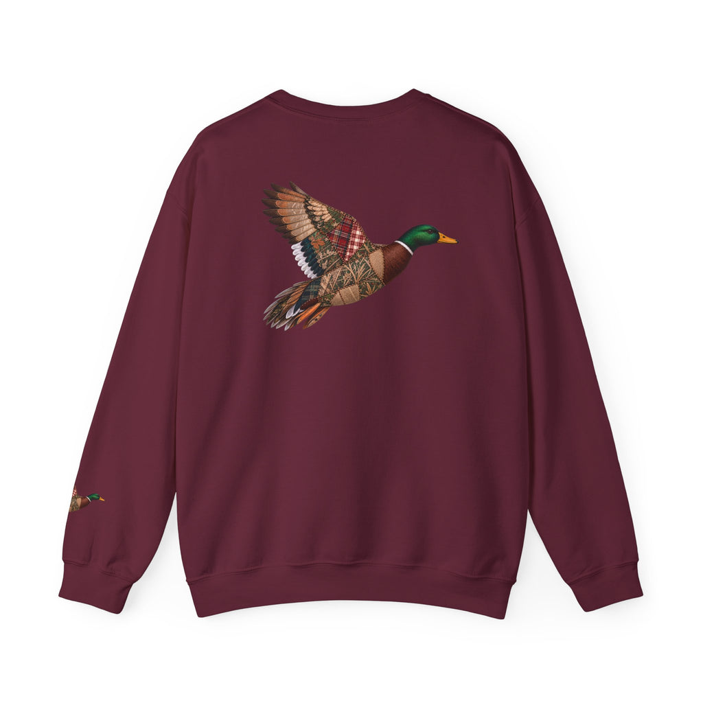 Faux Patchwork Mallard Duck Shirt, Duck Hunting Tee, Rustic Duck Hunter Gift