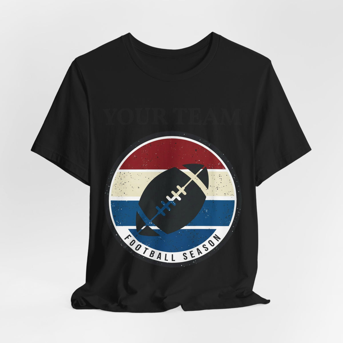 Retro Football Season Tee | Vintage Stripes Grunge Football Shirt