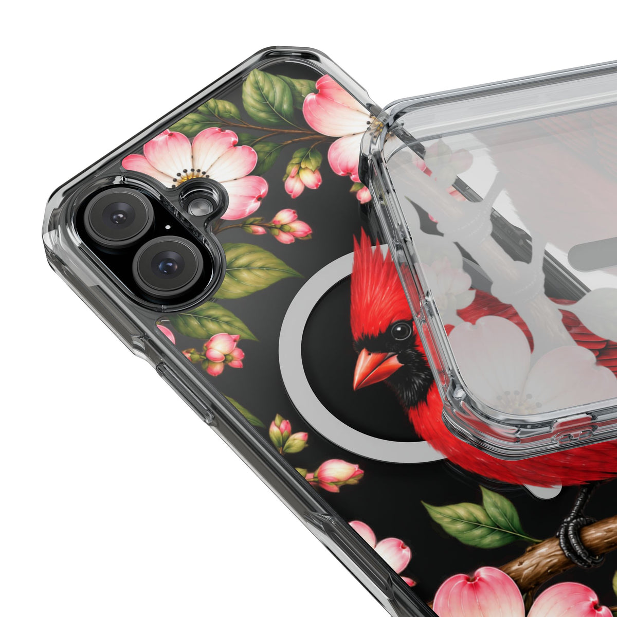 Clear Magnetic Phone Case — Cardinal Scene