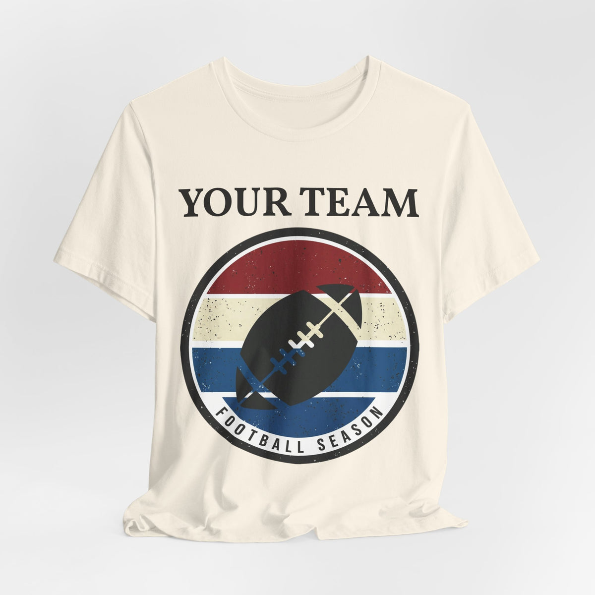 Retro Football Season Tee | Vintage Stripes Grunge Football Shirt