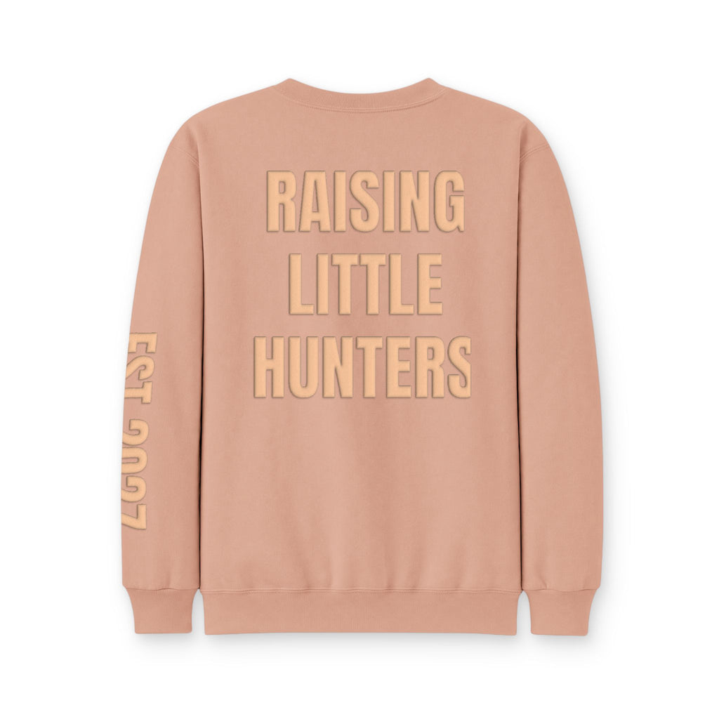 Personalized Hunting Mama Sweatshirt, Raising My Little Hunting Buddy Shirt, Hunter Orange Puff Sweatshirt, Custom Mom Hunting Gift