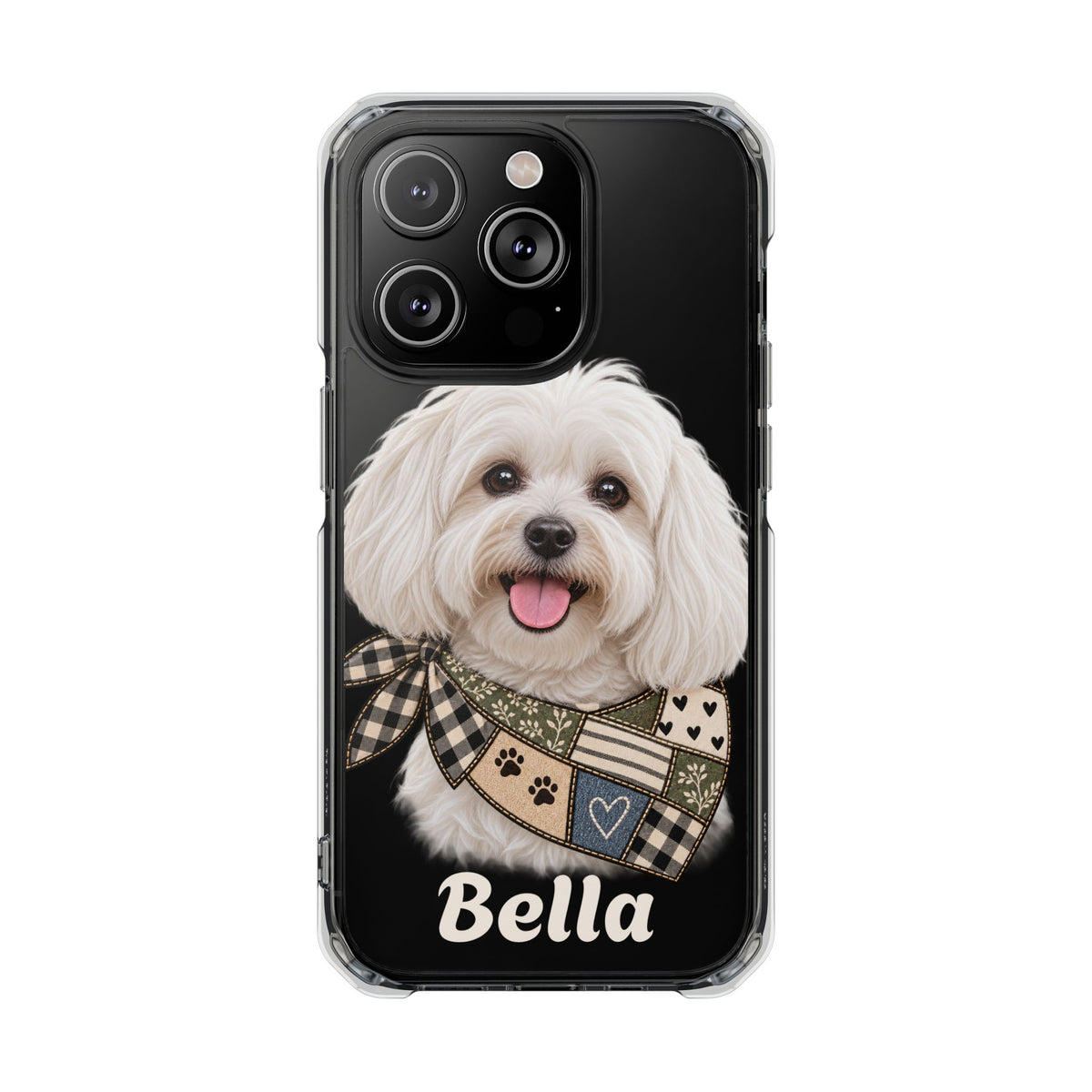 Clear Magnetic Phone Case — Maltese Personalized