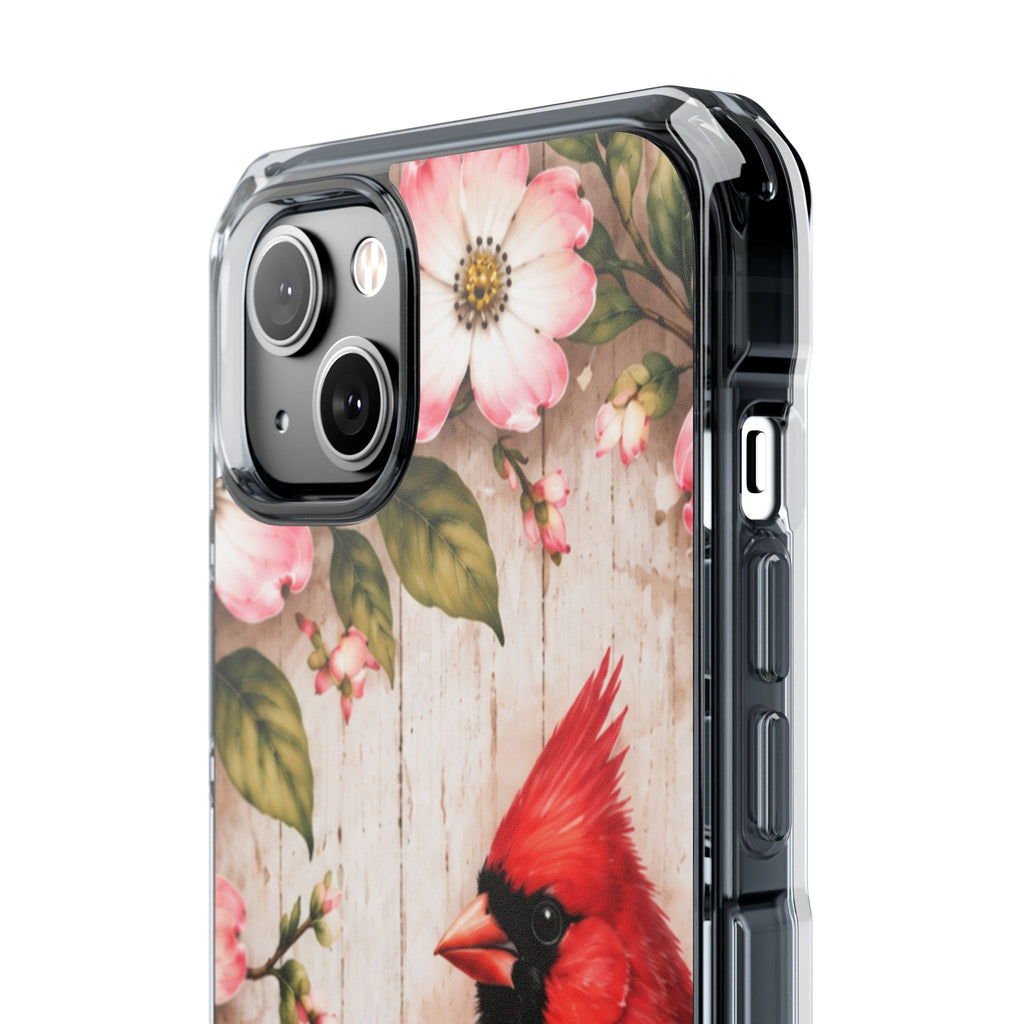 Clear Magnetic Phone Case Cardinal Scene