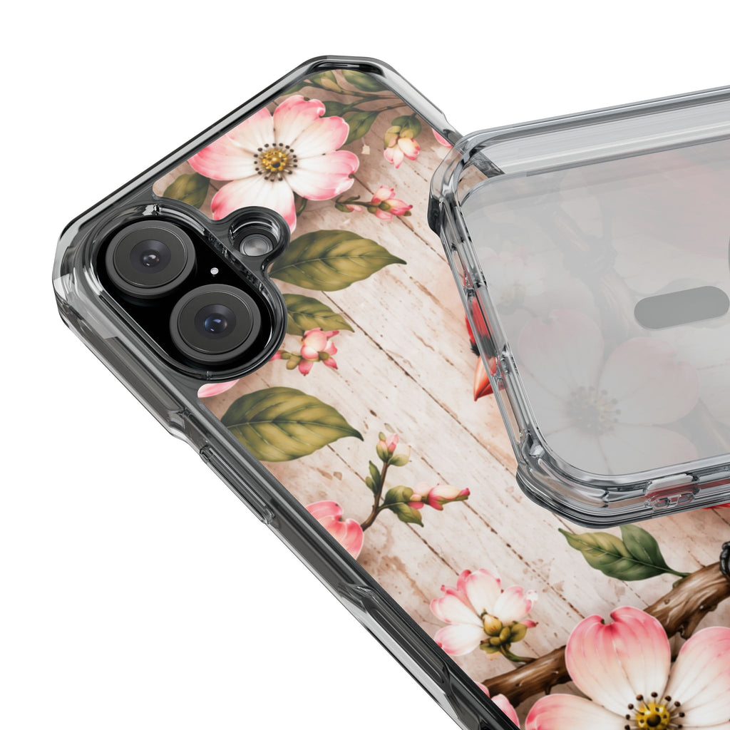 Clear Magnetic Phone Case Cardinal Scene