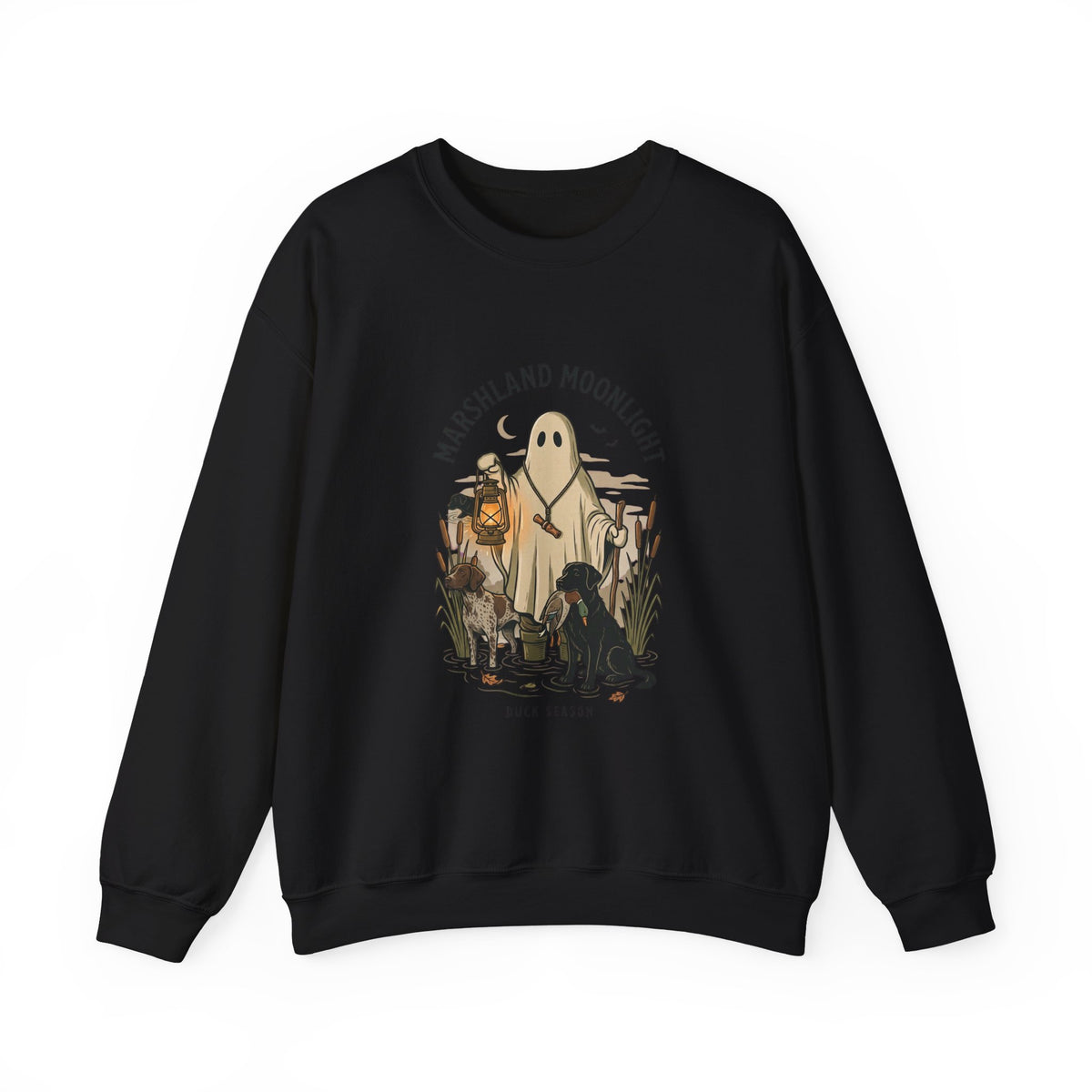 Marshland Moonlight Ghost Hunting Sweatshirt | Spooky Hunting, Night Marsh