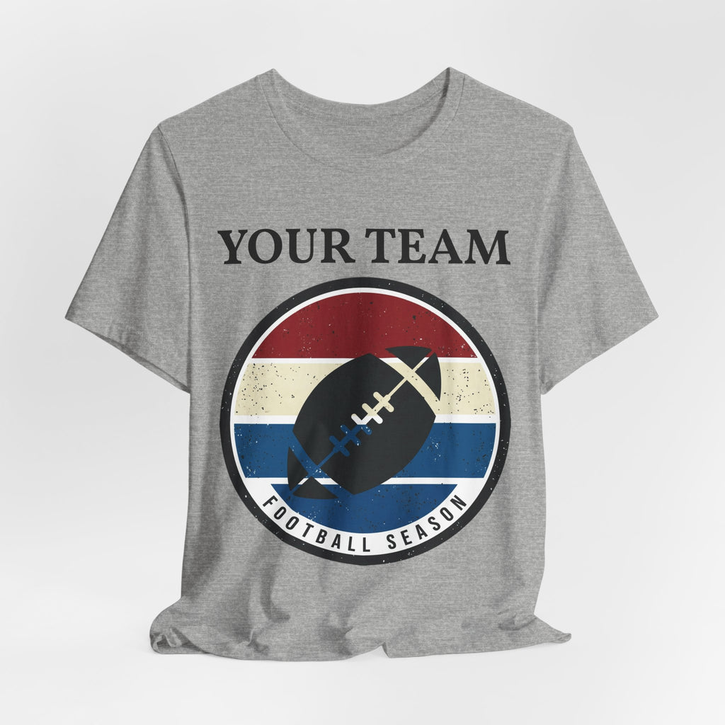 Retro Football Season Tee | Vintage Stripes Grunge Football Shirt