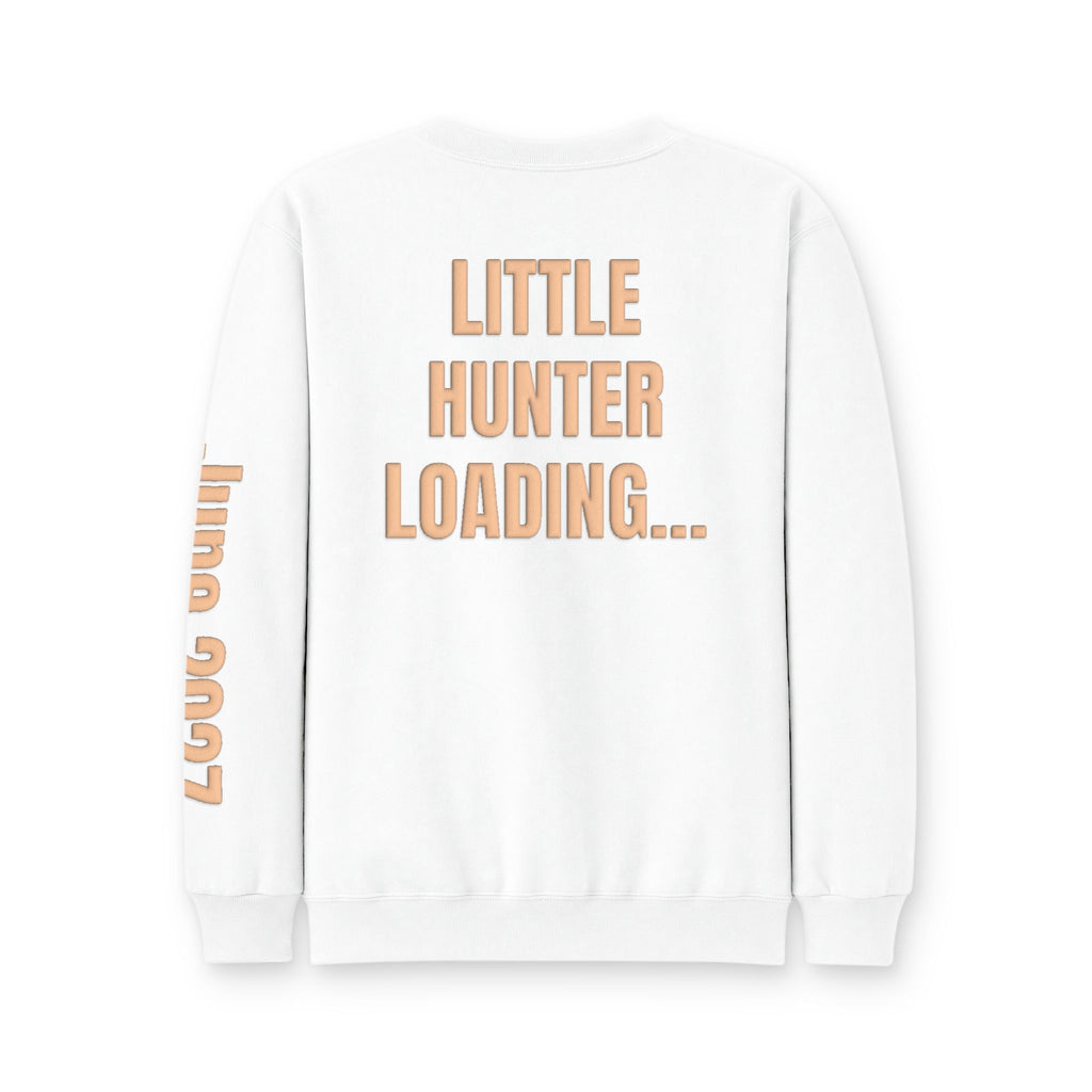 Personalized Mom to Be Sweatshirt, Custom Due Date Pregnancy Announcement, Hunter Sweatshirt, Blue Puff Expecting Mom Gift